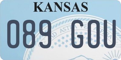 KS license plate 089GOU