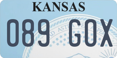 KS license plate 089GOX