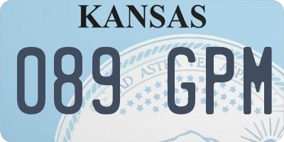 KS license plate 089GPM
