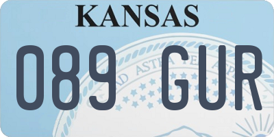 KS license plate 089GUR