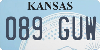 KS license plate 089GUW