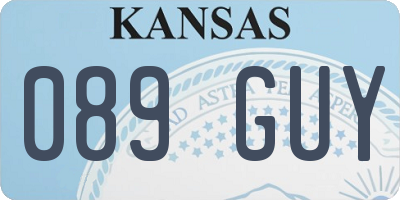 KS license plate 089GUY