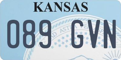 KS license plate 089GVN