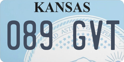 KS license plate 089GVT