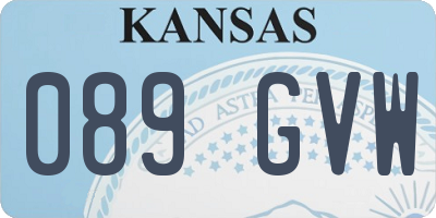 KS license plate 089GVW