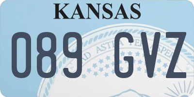 KS license plate 089GVZ