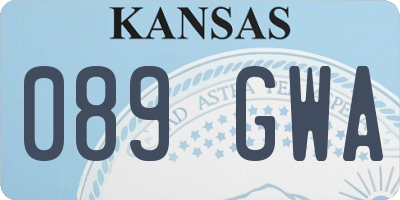 KS license plate 089GWA