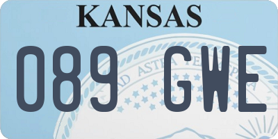 KS license plate 089GWE
