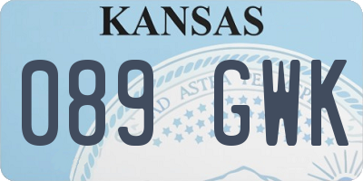 KS license plate 089GWK