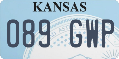 KS license plate 089GWP