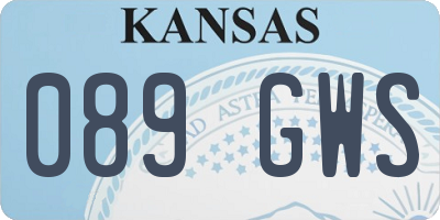 KS license plate 089GWS