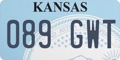 KS license plate 089GWT