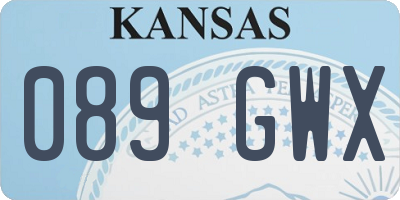KS license plate 089GWX