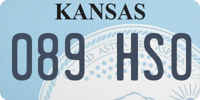 KS license plate 089HSO