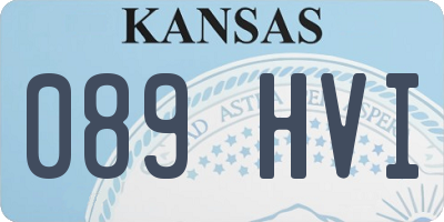 KS license plate 089HVI