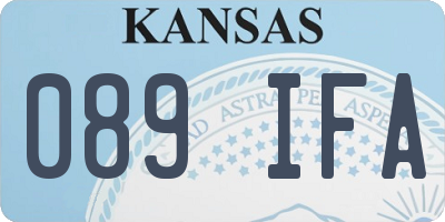 KS license plate 089IFA