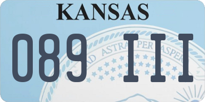 KS license plate 089III