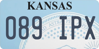 KS license plate 089IPX