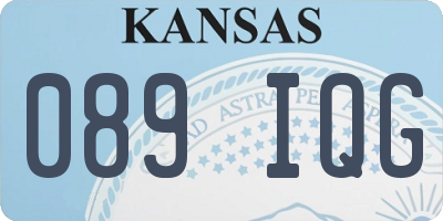 KS license plate 089IQG