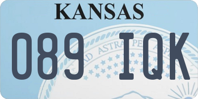 KS license plate 089IQK