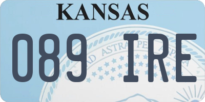 KS license plate 089IRE