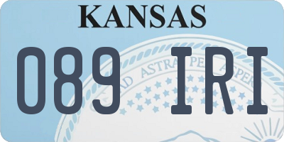 KS license plate 089IRI