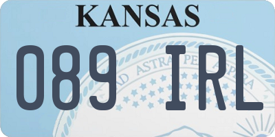 KS license plate 089IRL