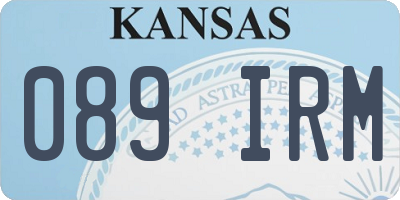 KS license plate 089IRM