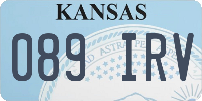 KS license plate 089IRV