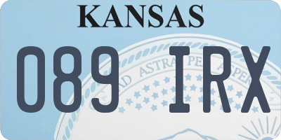 KS license plate 089IRX