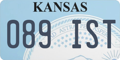 KS license plate 089IST