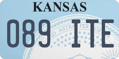 KS license plate 089ITE