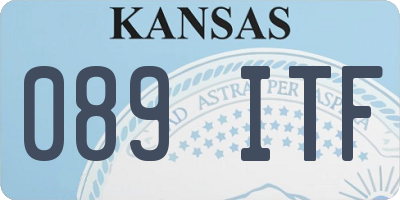 KS license plate 089ITF