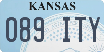 KS license plate 089ITY