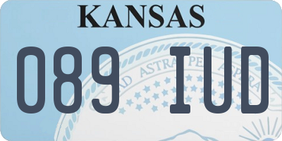 KS license plate 089IUD