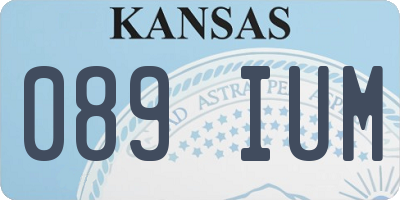 KS license plate 089IUM