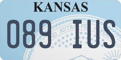 KS license plate 089IUS