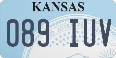 KS license plate 089IUV