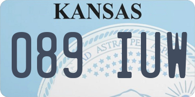 KS license plate 089IUW