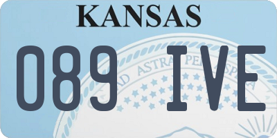 KS license plate 089IVE