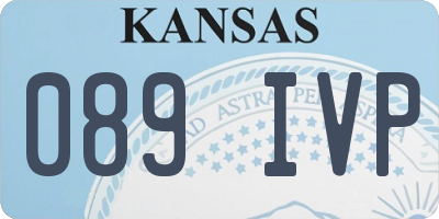KS license plate 089IVP