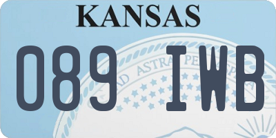 KS license plate 089IWB