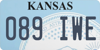 KS license plate 089IWE