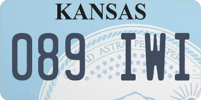 KS license plate 089IWI