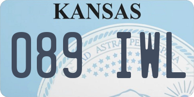 KS license plate 089IWL