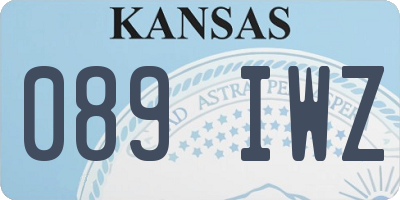KS license plate 089IWZ