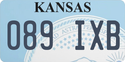 KS license plate 089IXB