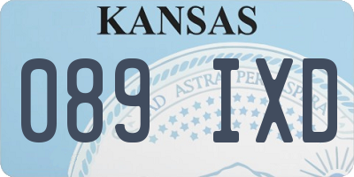KS license plate 089IXD