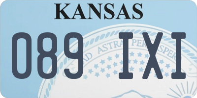 KS license plate 089IXI