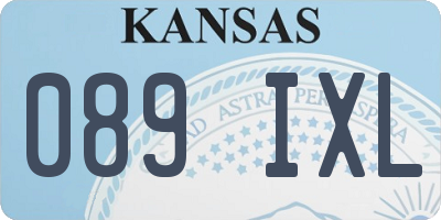 KS license plate 089IXL